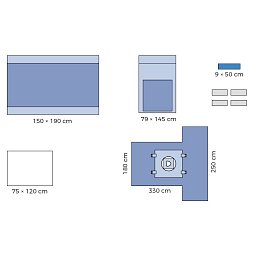 Obrázek pro produkt Set pro císařský řez T dvouvrstvý
